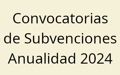 Banner Convocatoria de Subvenciones Anualidad 2024